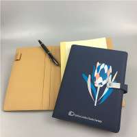 reusable notebook with digital print custom logo, fancy notebook organizer with usb flash drive