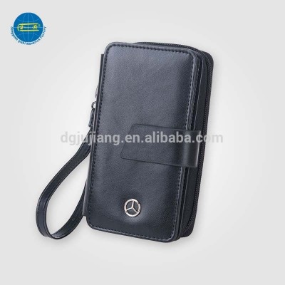 New designed multifunctional leather phone case with power bank and usb