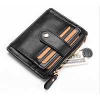 PU Business Credit Card Holder Slim Wallet Genuine Leather Coin purse for Men