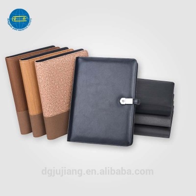 Low price and good quality business gift set organizer notebook with power bank and usb flash drivewith and with anti-lost