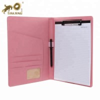 Custom A4 Leather File Folder with Clipboard Conference Document Folder