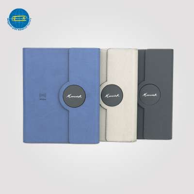 2020  New Items A5 Pu Leather Portable Portfolio With Power Bank And USB