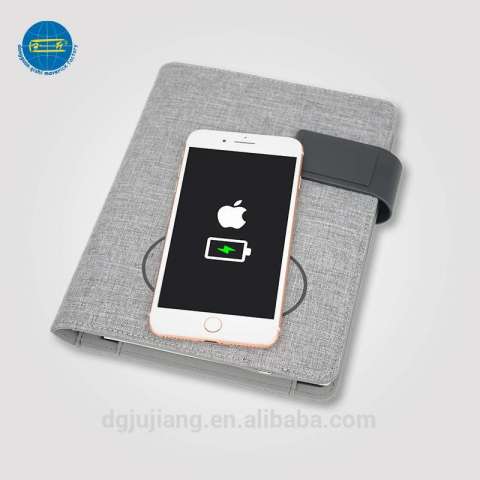 New design A5 notebook with wireless charging power bank